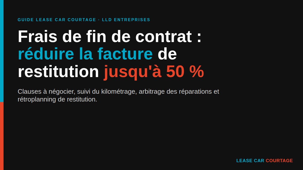 Guide Lease Car Courtage : réduire les frais de fin de contrat LLD jusqu'à 50 %